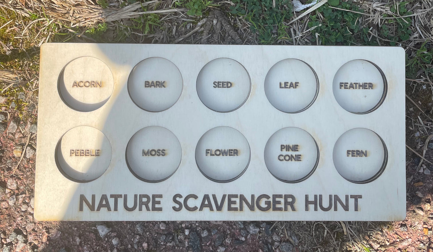 Nature Scavenger Hunt Board
