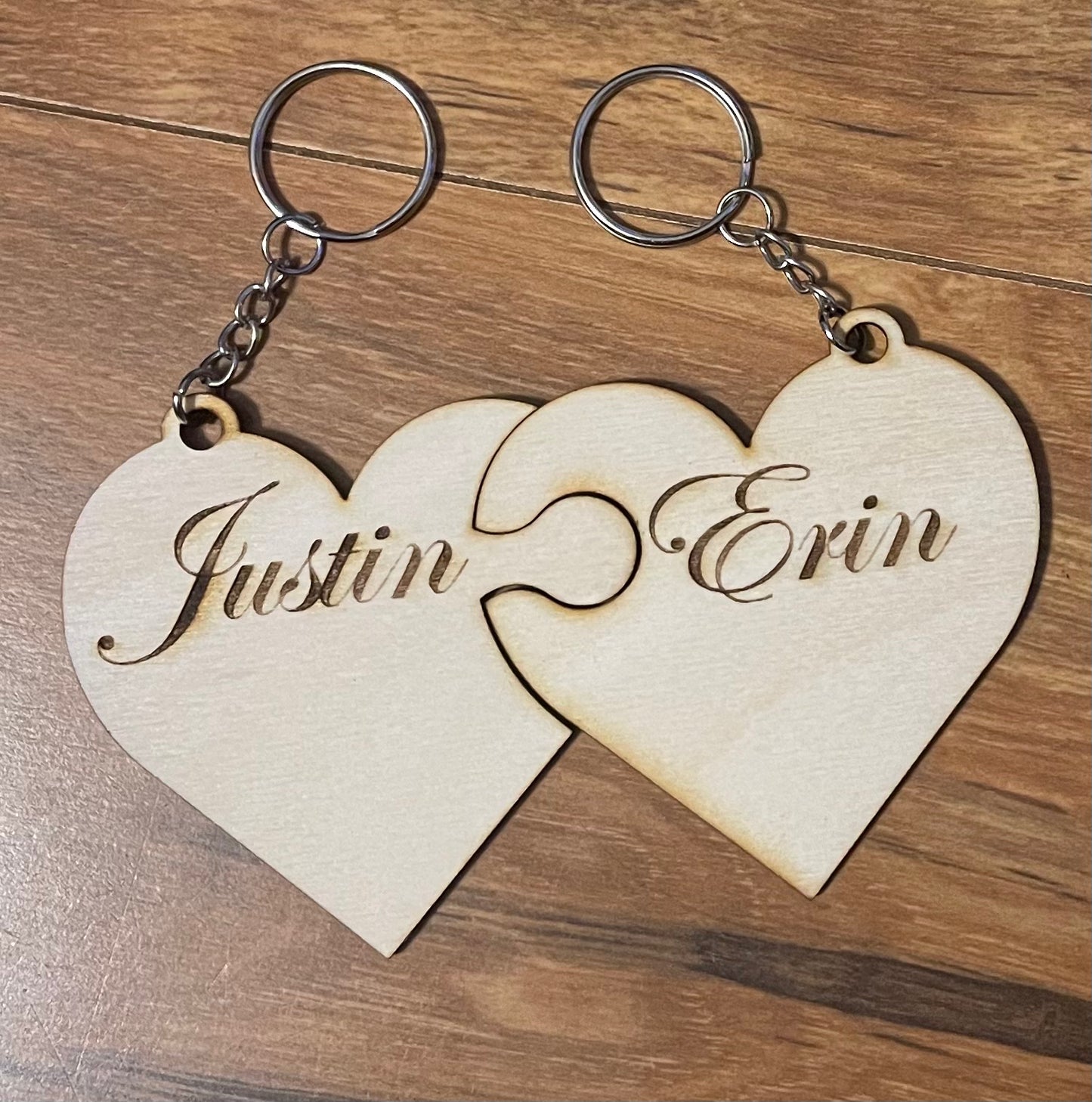 Interlocking Heart Keychain