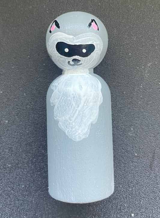 2.4” Raccoon Peg Doll