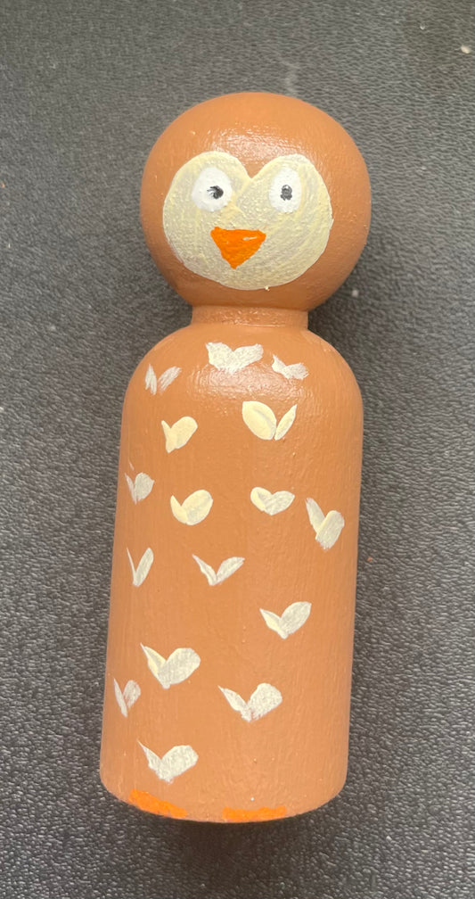 2.4” Owl Peg Doll