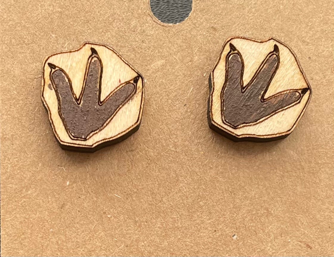 Dino Foot Stud Earrings