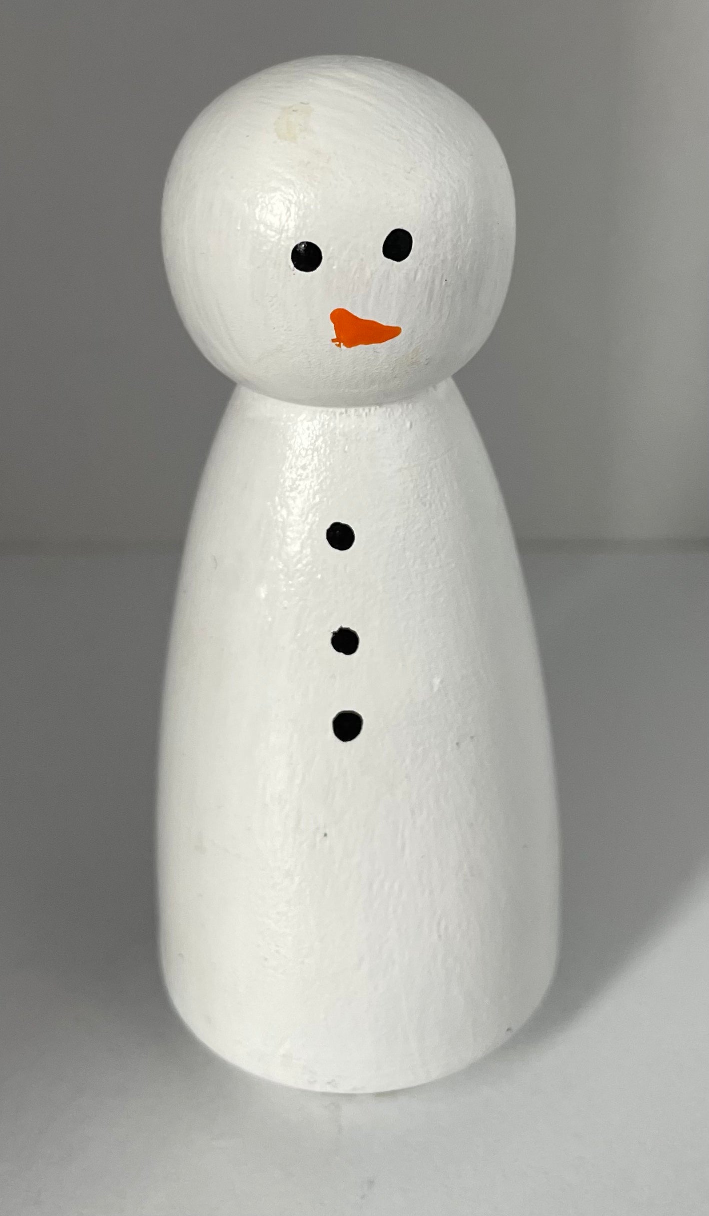 Snowman top peg doll