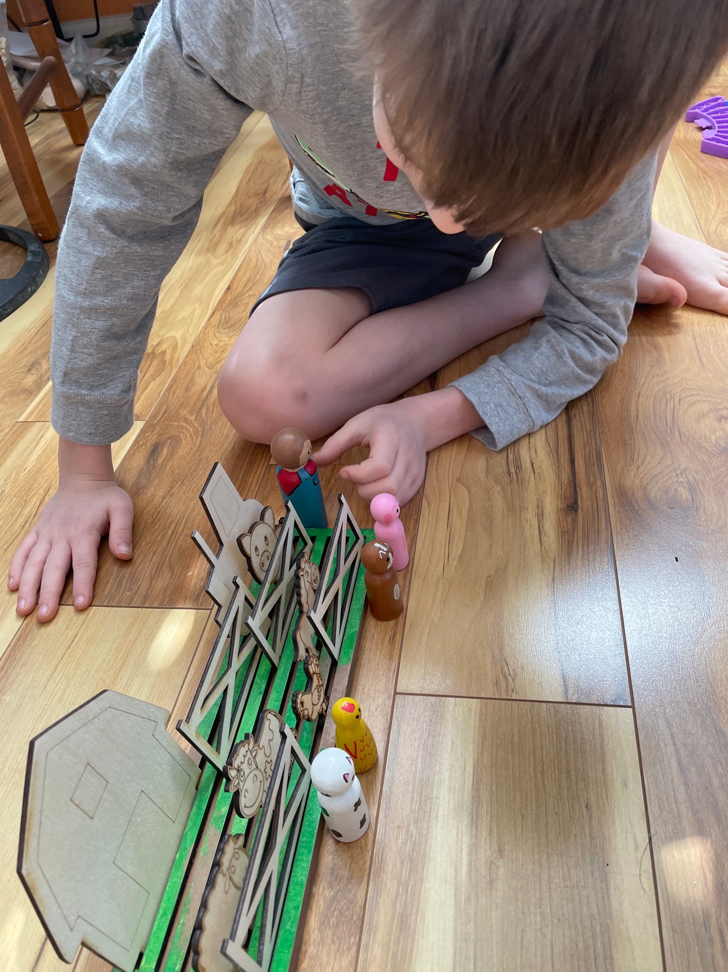Farm Peg Play Set