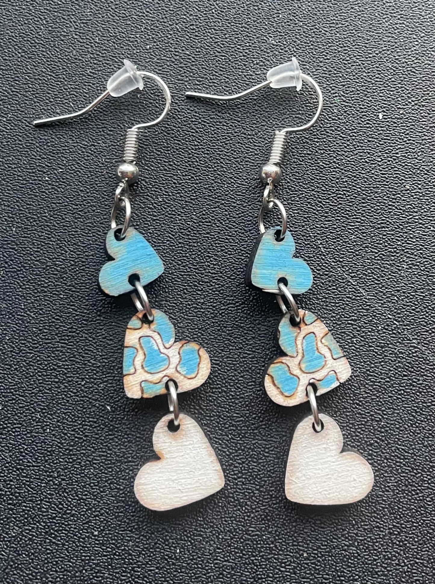 Moo Heart Dangle Earrings