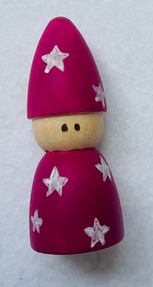 Neon Wizard Peg Doll