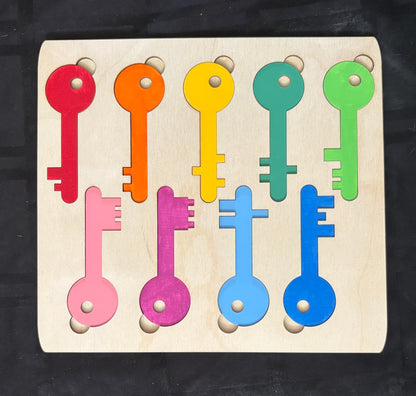 Key and Lock Puzzle Set