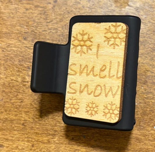 2” I Smell Snow Claw Clip