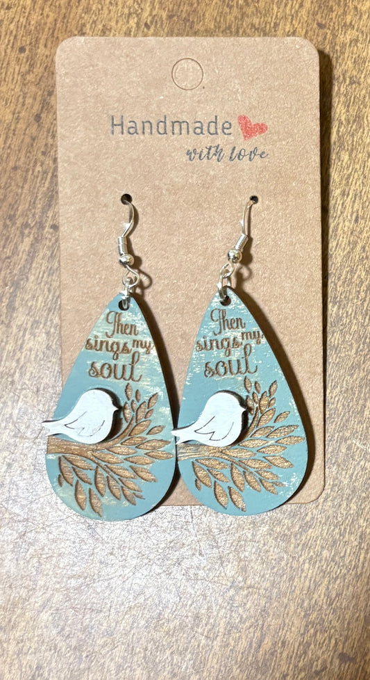 Then Sings My Soul Dangle Earrings