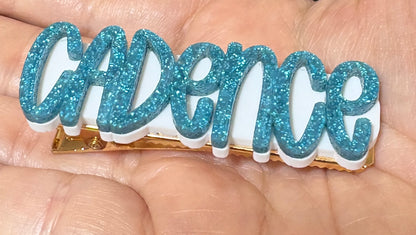 Acrylic Name Hair Clip