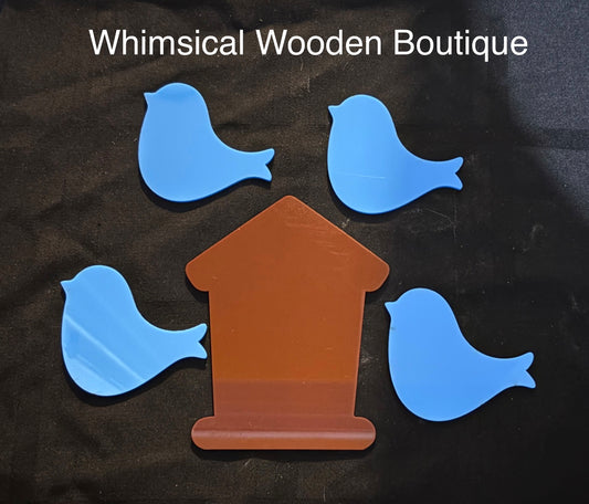 Dry Erasable Birdhouse Acrylic Set
