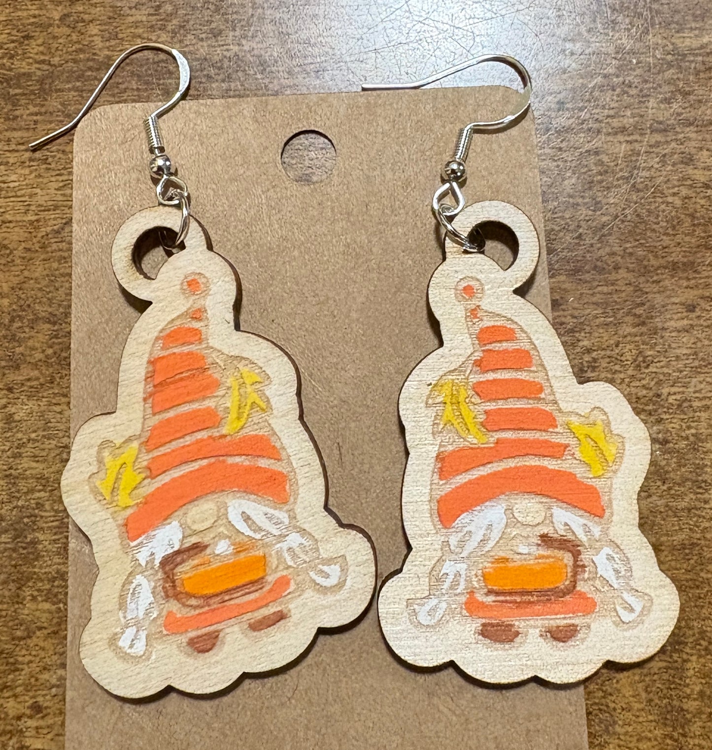 Thanksgiving Pie Gnome Dangle Earrings