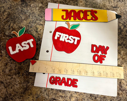Personalized Interchangeable Back to School Sign