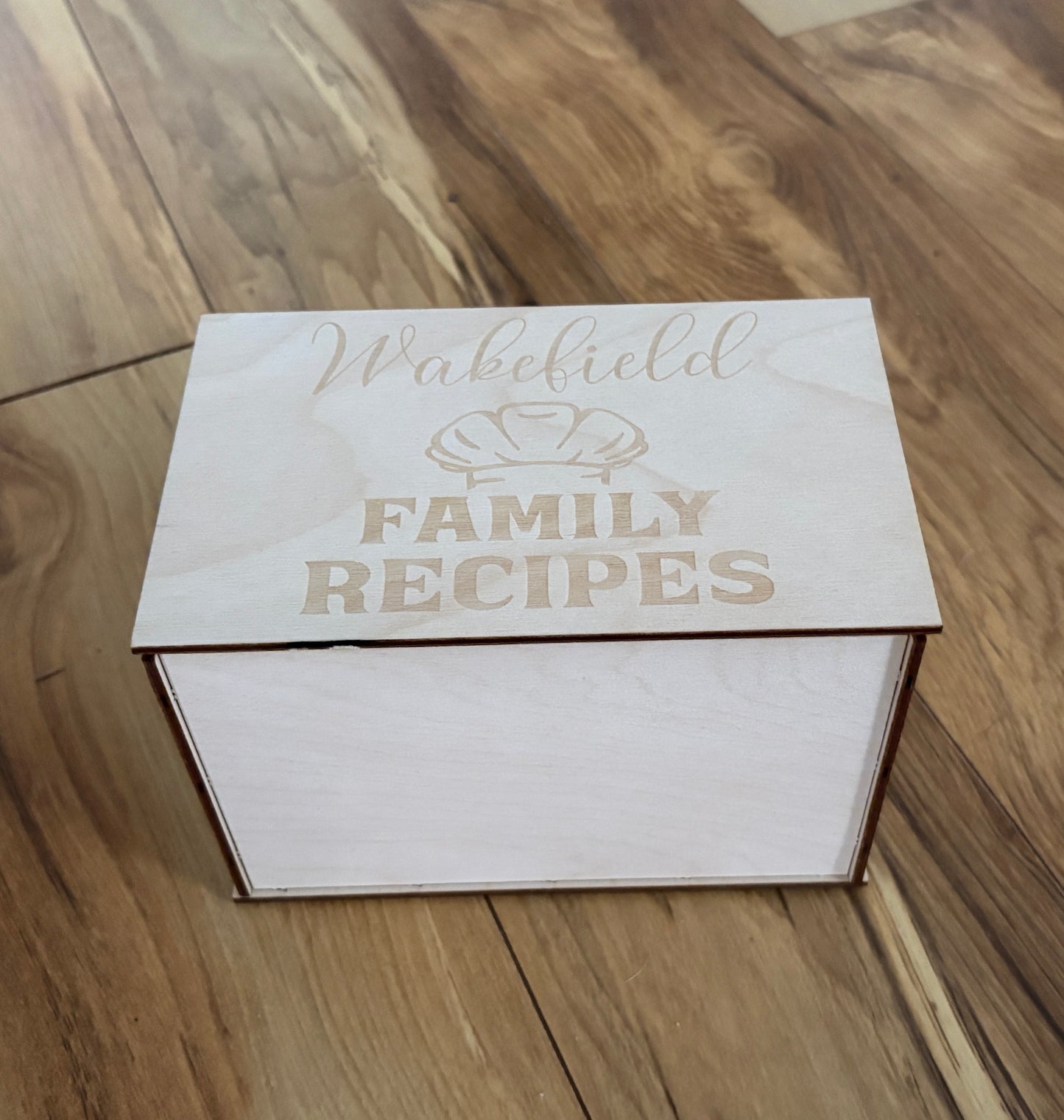 Personalized Wooden Recipe Box