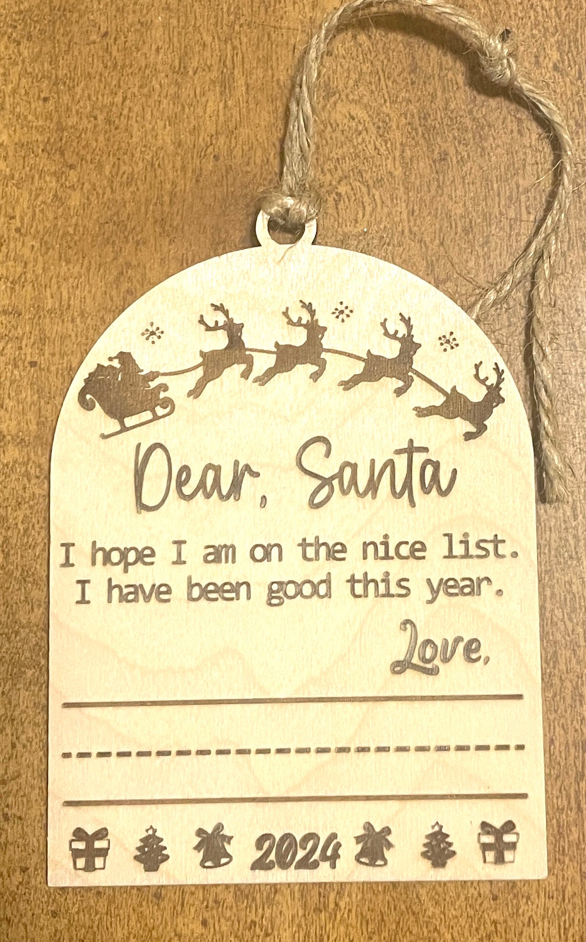 Dear Santa Nice List Ornament