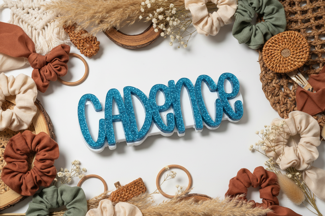 Acrylic Name Hair Clip