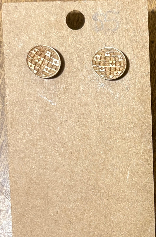 Disco Ball Stud Earrings