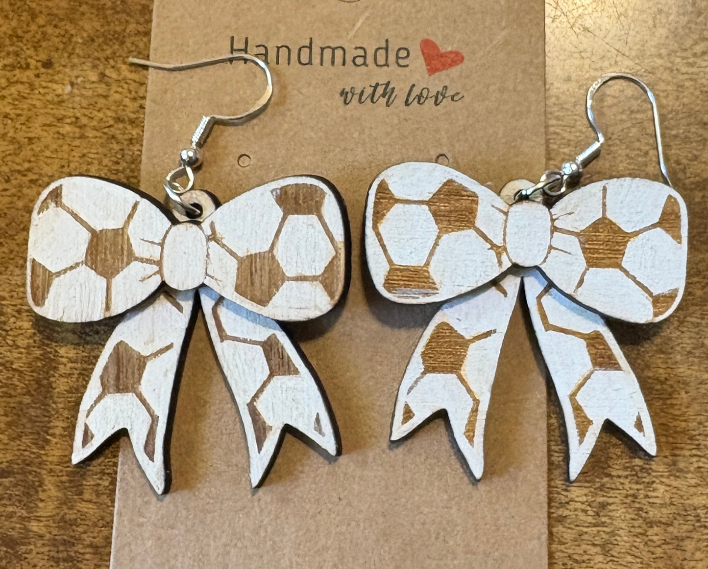 Sports Bow Dangle Earrings