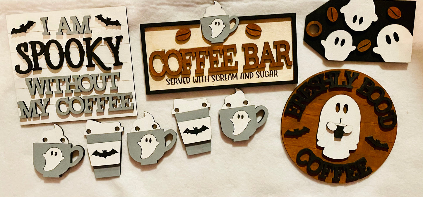 Spooky Coffee Tier Tray Set