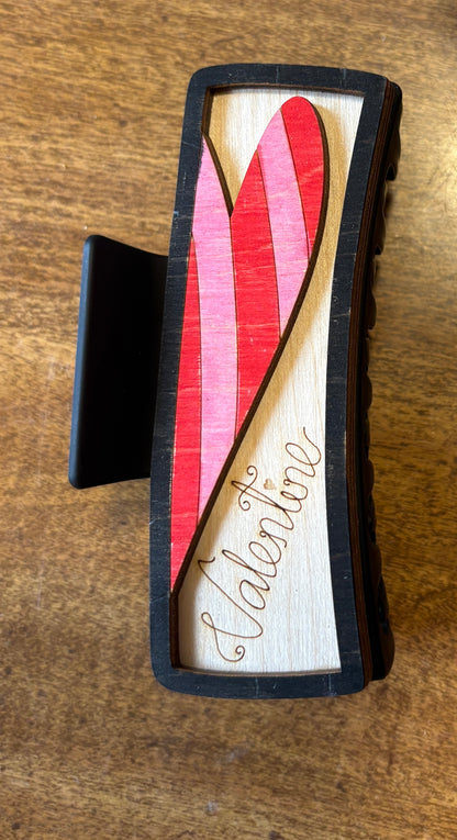 4” 3D Valentine Claw Clip