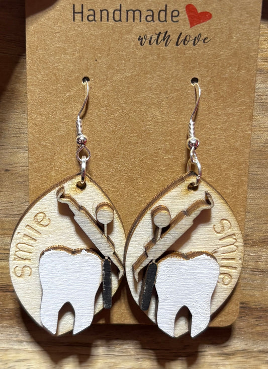 Dental Hygienist Smile Dangle Earrings