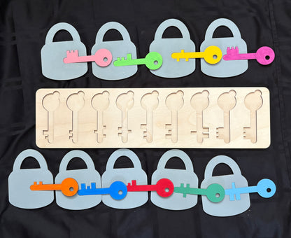 Key and Lock Puzzle Set
