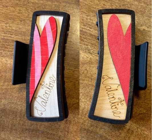 4” 3D Valentine Claw Clip