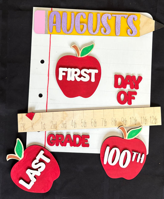 Personalized Interchangeable Back to School Sign