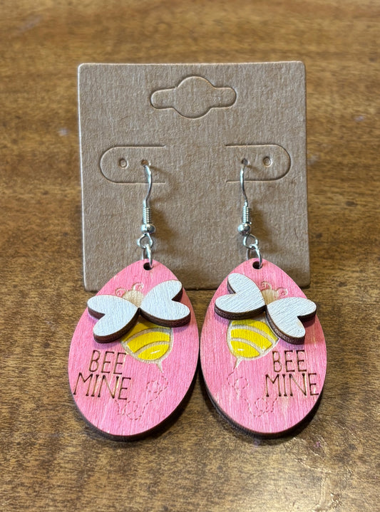 Bee Mine Valentine Dangle Earrings
