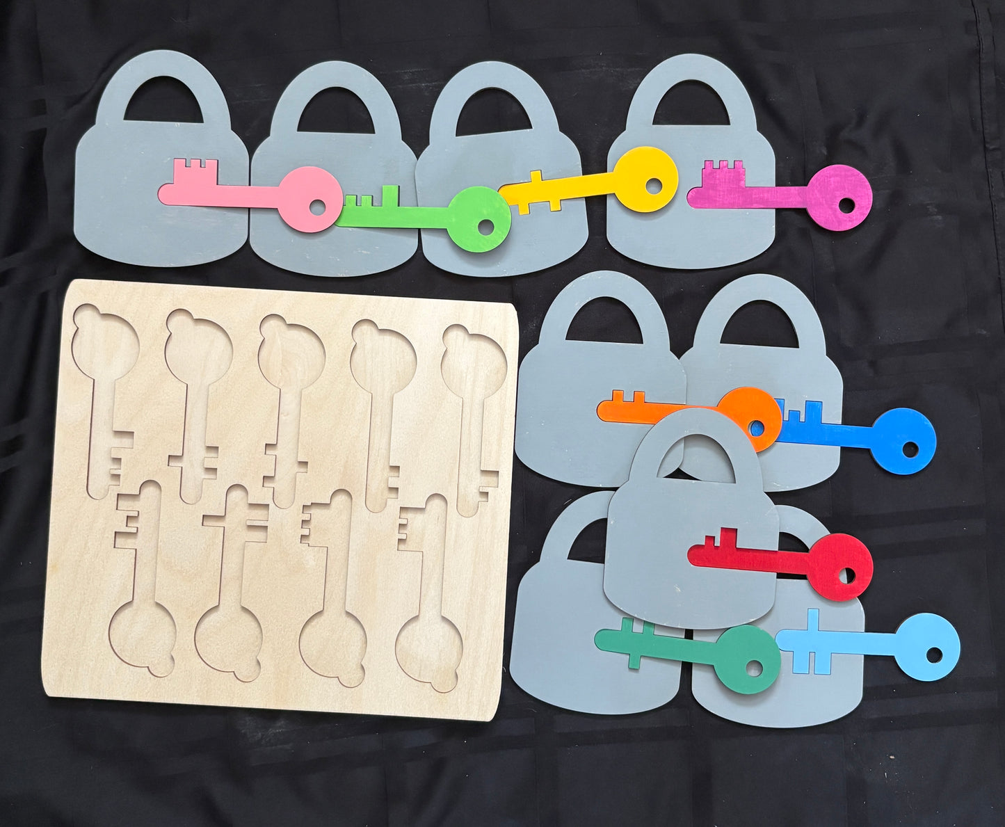Key and Lock Puzzle Set