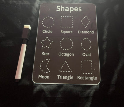 Acrylic Dry Erase Educational Boards