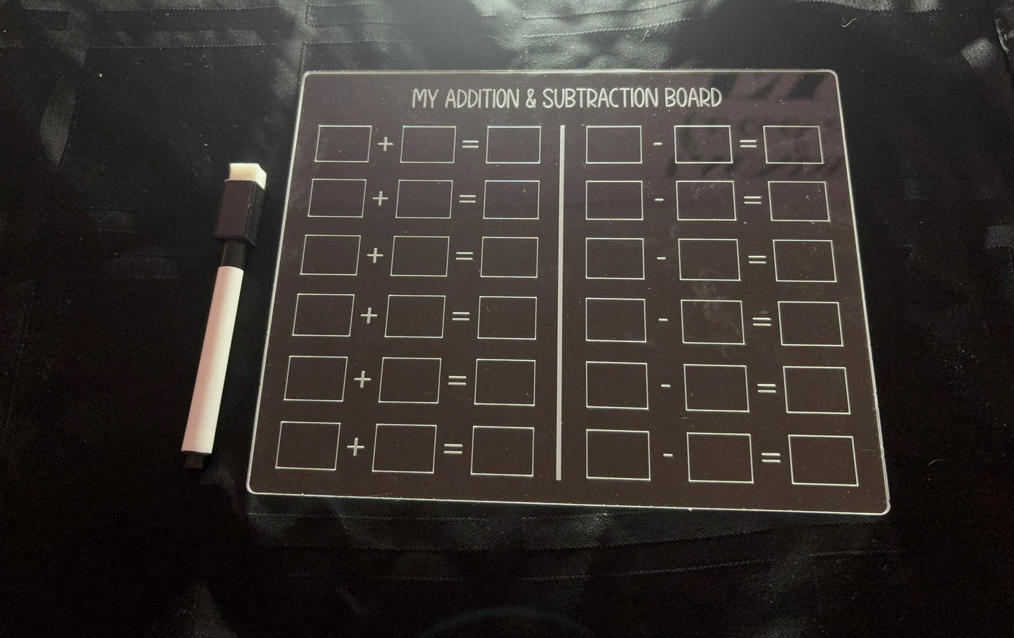 Acrylic Dry Erase Educational Boards