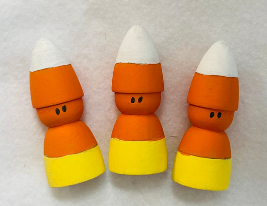 Candy Corn Gnome Peg Doll Set