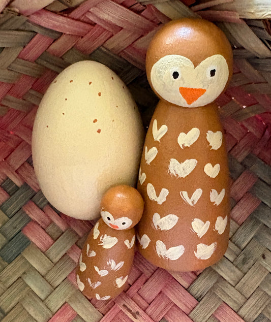 Owl Peg Doll Set