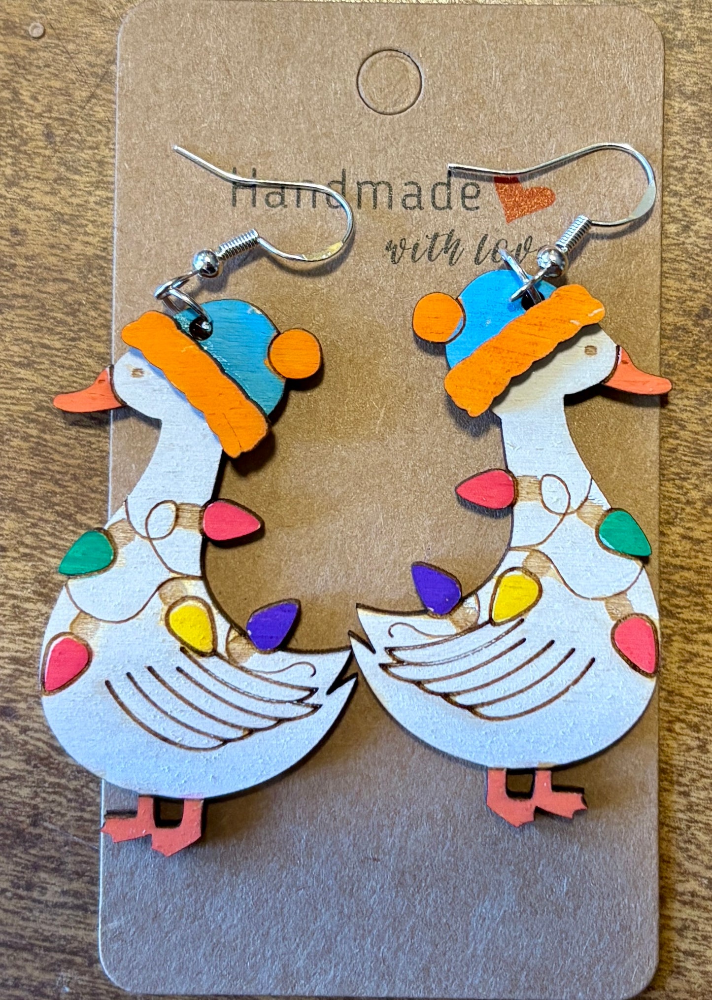 Winter Goose Earrings