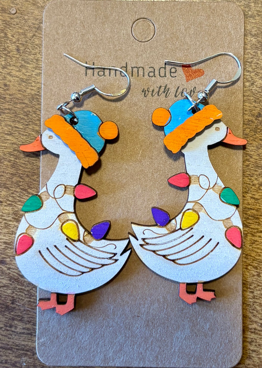 Winter Goose Earrings