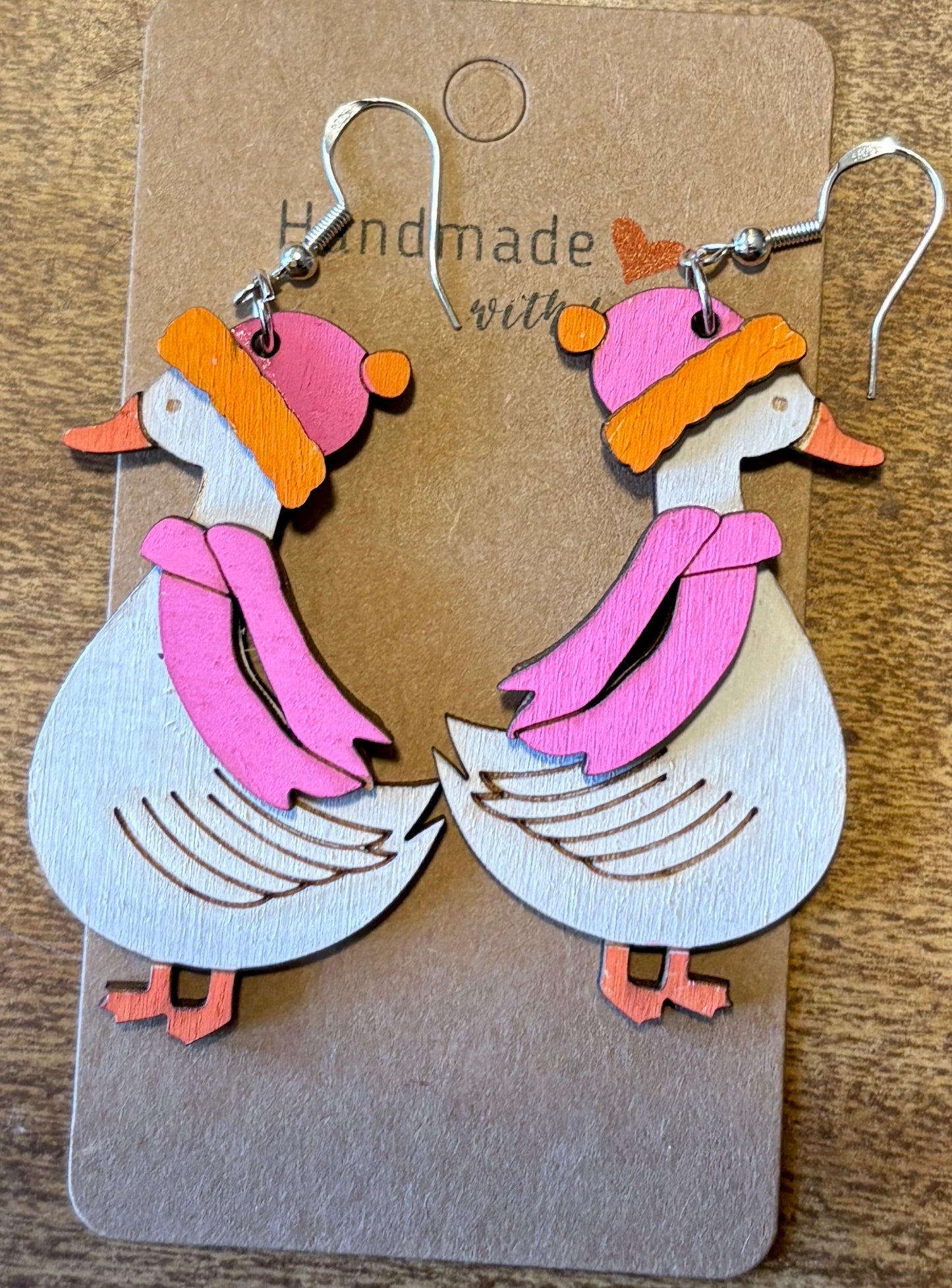 Winter Goose Earrings