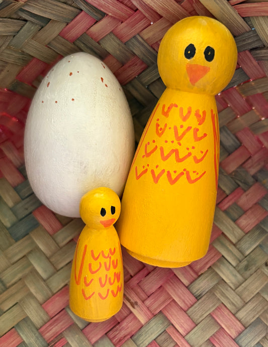 Chicken Peg Doll Set