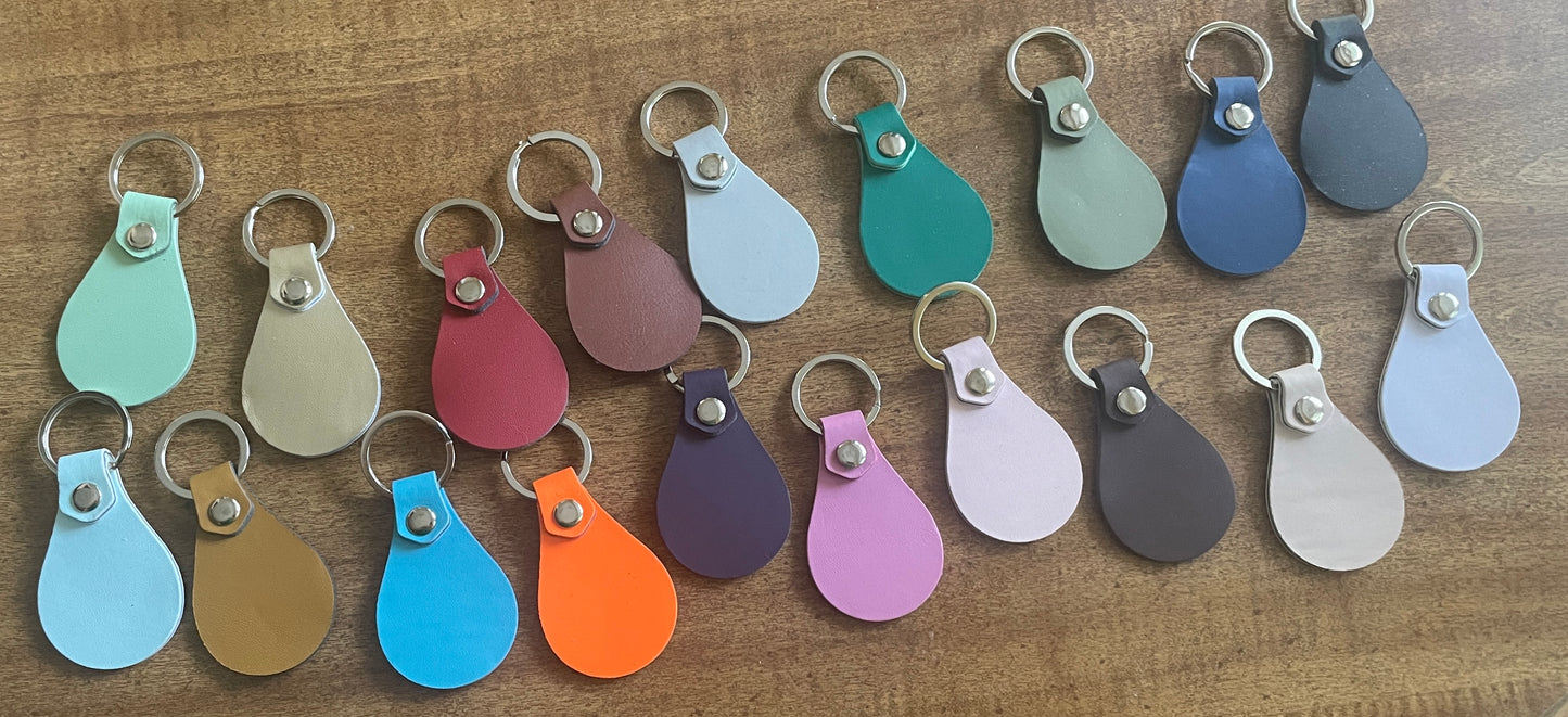 Leather Round Keychain