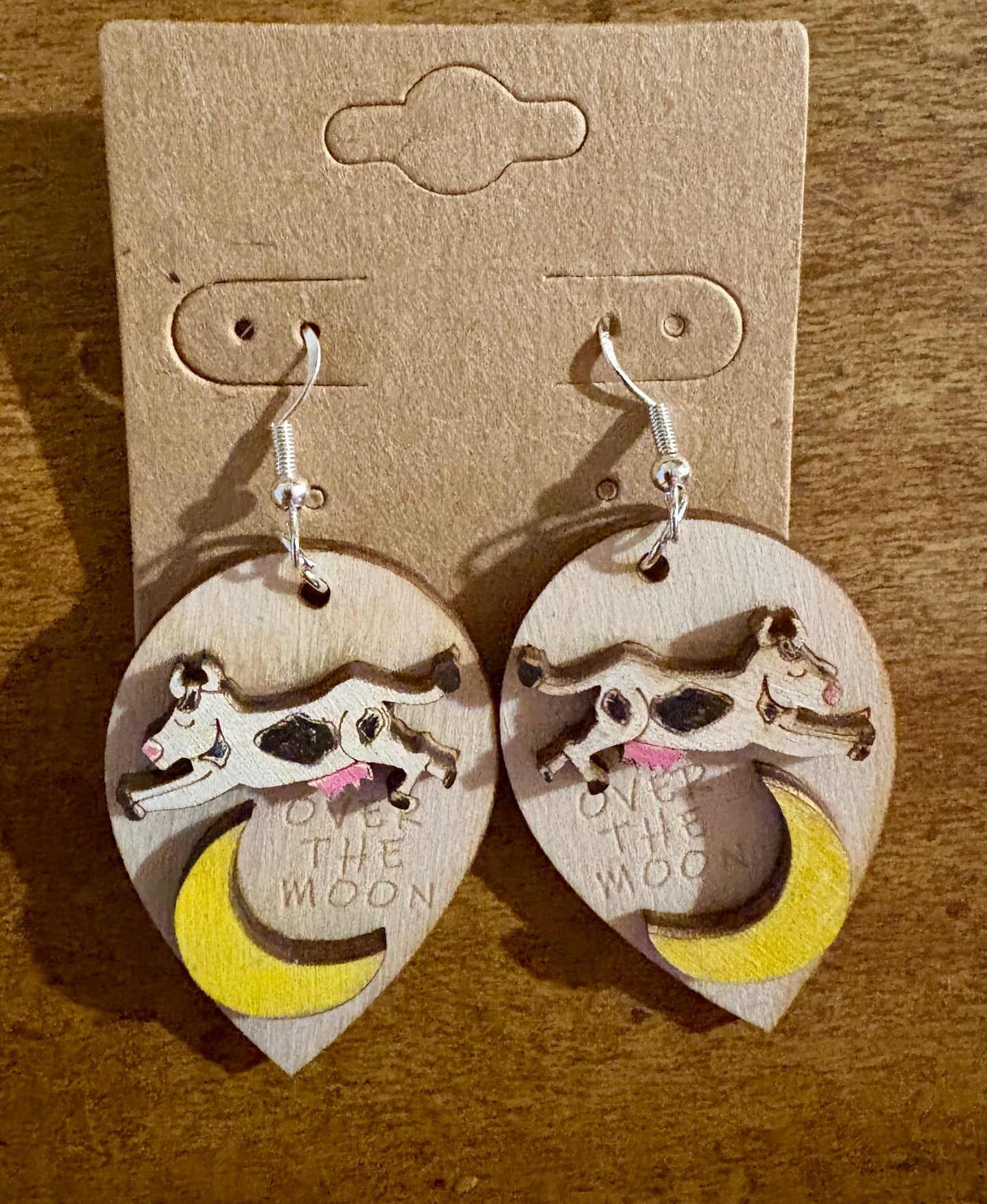 Cow Over the Moon Dangle Earrings