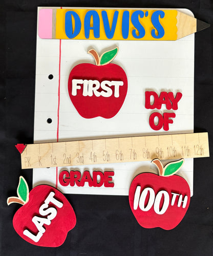 Personalized Interchangeable Back to School Sign