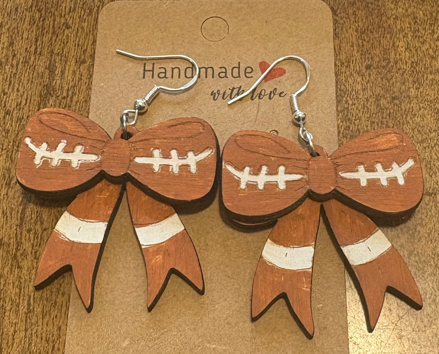 Sports Bow Dangle Earrings