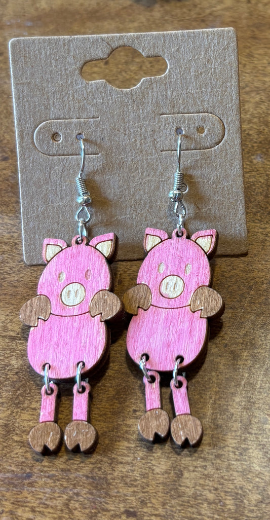 Pig Stud Dangles