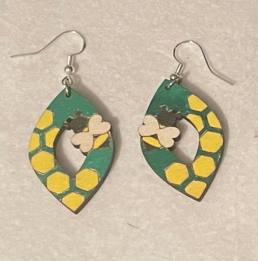 Bumblebee Dangle Earrings