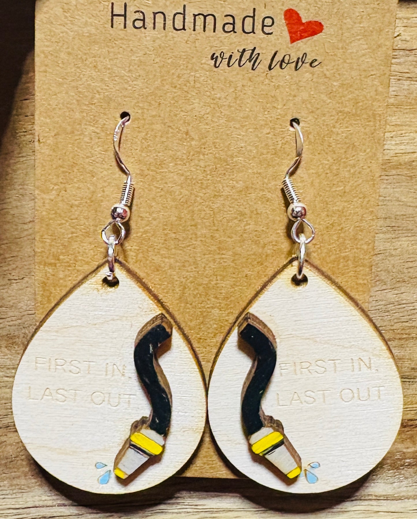Firefighter Dangle Earrings