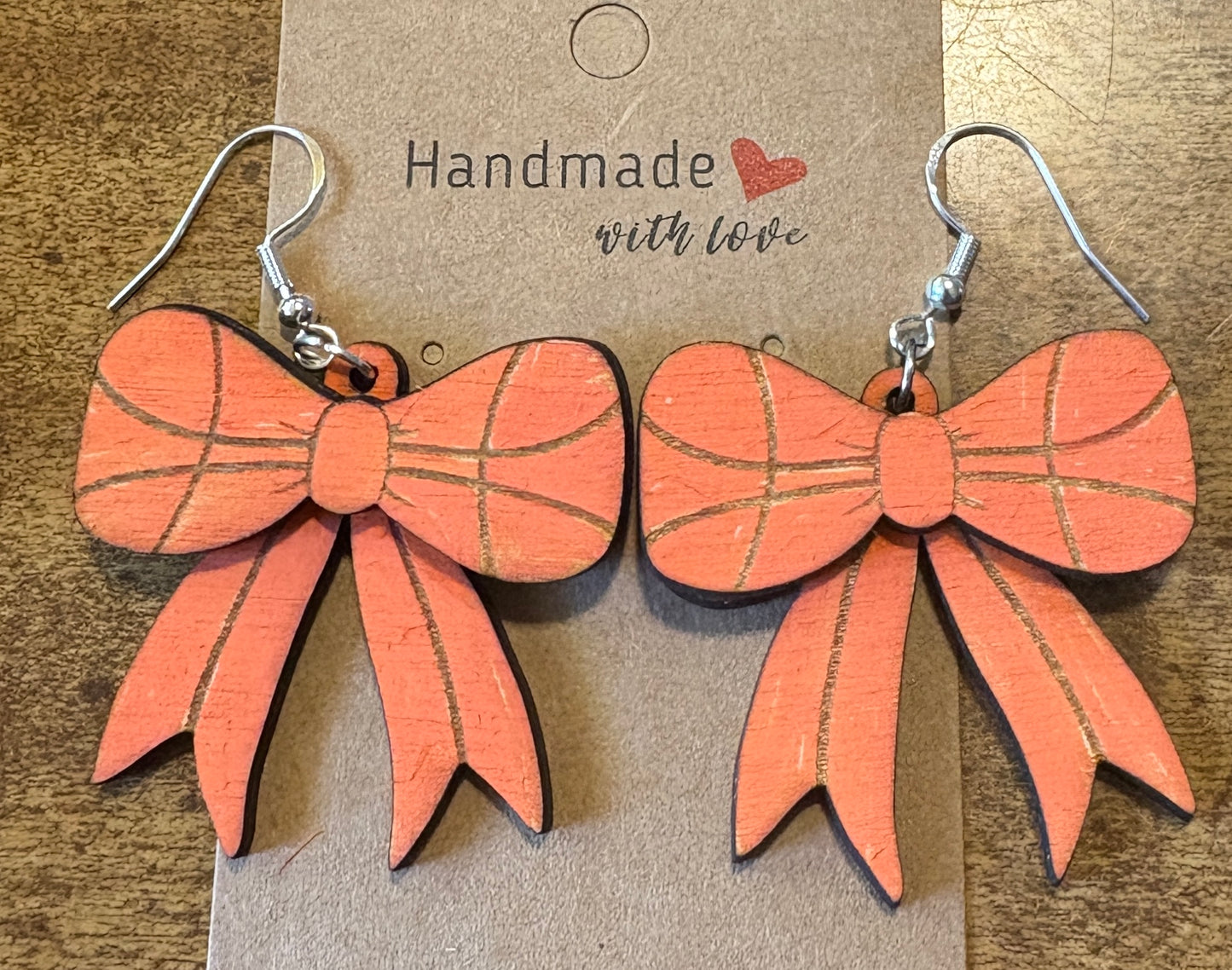 Sports Bow Dangle Earrings