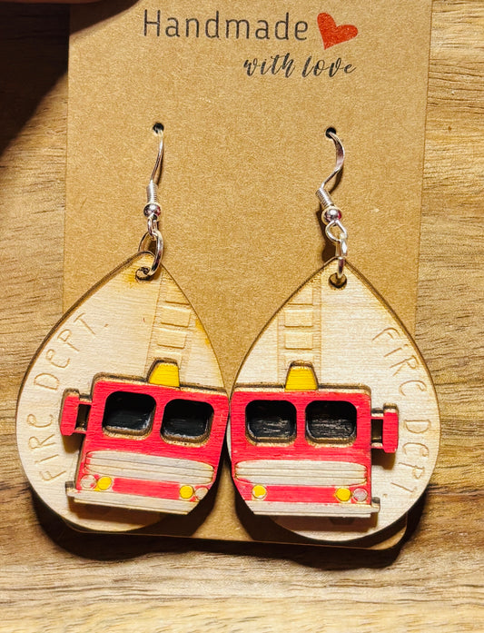 Firefighter Dangle Earrings