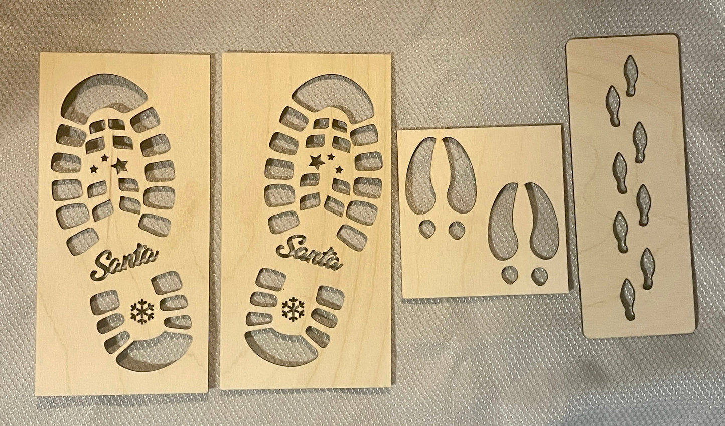 Christmas Footprint Stencil Set