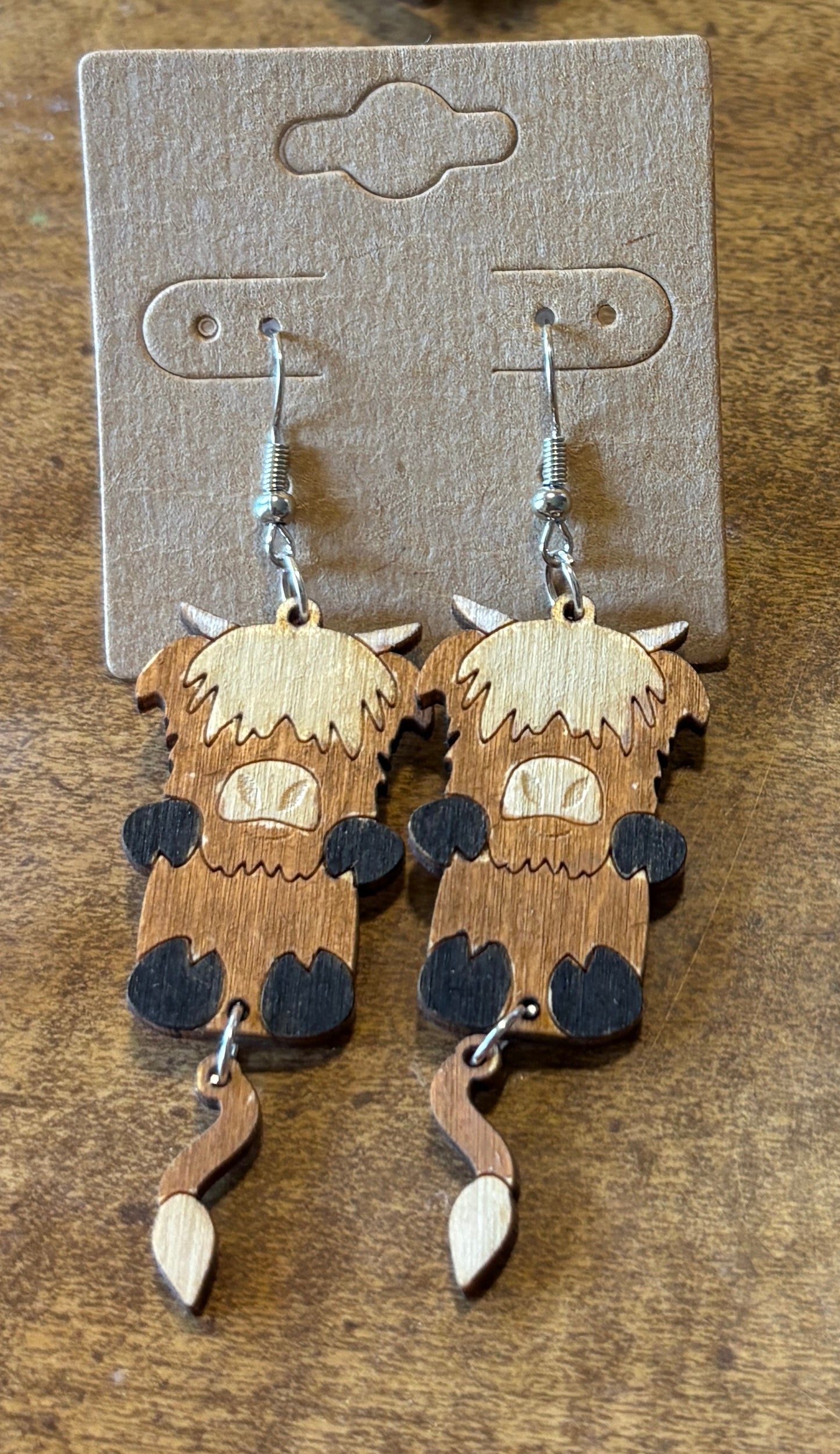 Highland Cow Stud Dangles