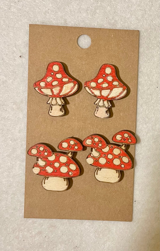 Mushroom Stud Earrings