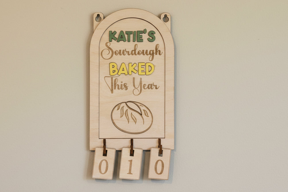 Wooden Sourdough Tracker Sign